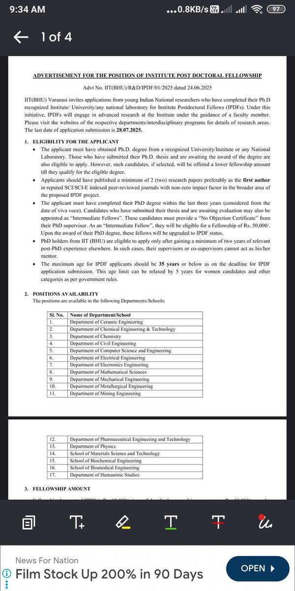 vraman16's tweet image. A PDF position is open in my group. Motivated, interested ones are encouraged to apply.
Pls look for Institute pdf in iitbhu site or write to the Registrar (site may have probs at times). Last date: 28/07/25.
A glimpse of what goes on in my group is here: ramangroup.netlify.app