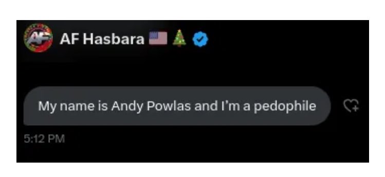 Chris Brunet (@realchrisbrunet) on Twitter photo Breaking: Elon Musk just suspended <a href="/andypowlas/">Andy Powlas</a>, who was ranked #4 in my “Top 50 Groyper Pedophile Scandals” mega-investigation
karlstack.com/p/top-50-nick-… Breaking: Elon Musk just suspended <a href="/andypowlas/">Andy Powlas</a>, who was ranked #4 in my “Top 50 Groyper Pedophile Scandals” mega-investigation
karlstack.com/p/top-50-nick-…