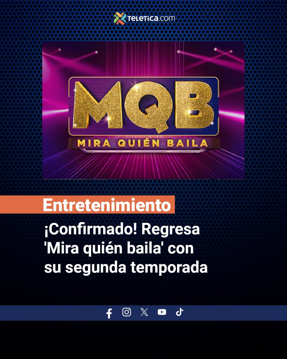 Nota completa: ow.ly/mnAM50Wlqth. | La noticia fue confirmada este domingo por Teletica Formatos. Todos los detalles en esta nota.
