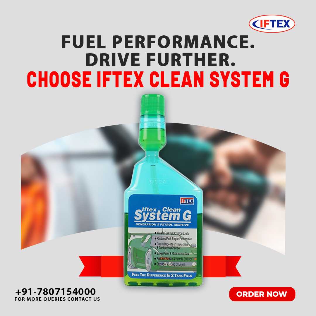 iftexoil's tweet image. Take your petrol engine’s performance to the next level with Iftex Clean System G.
It enhances fuel economy, supports smoother acceleration, and reduces exhaust emissions.

For orders, contact: +91 78071 54000
#fuelperformance #petrolenginecare #drivesmooth #fuelefficiency #iftex