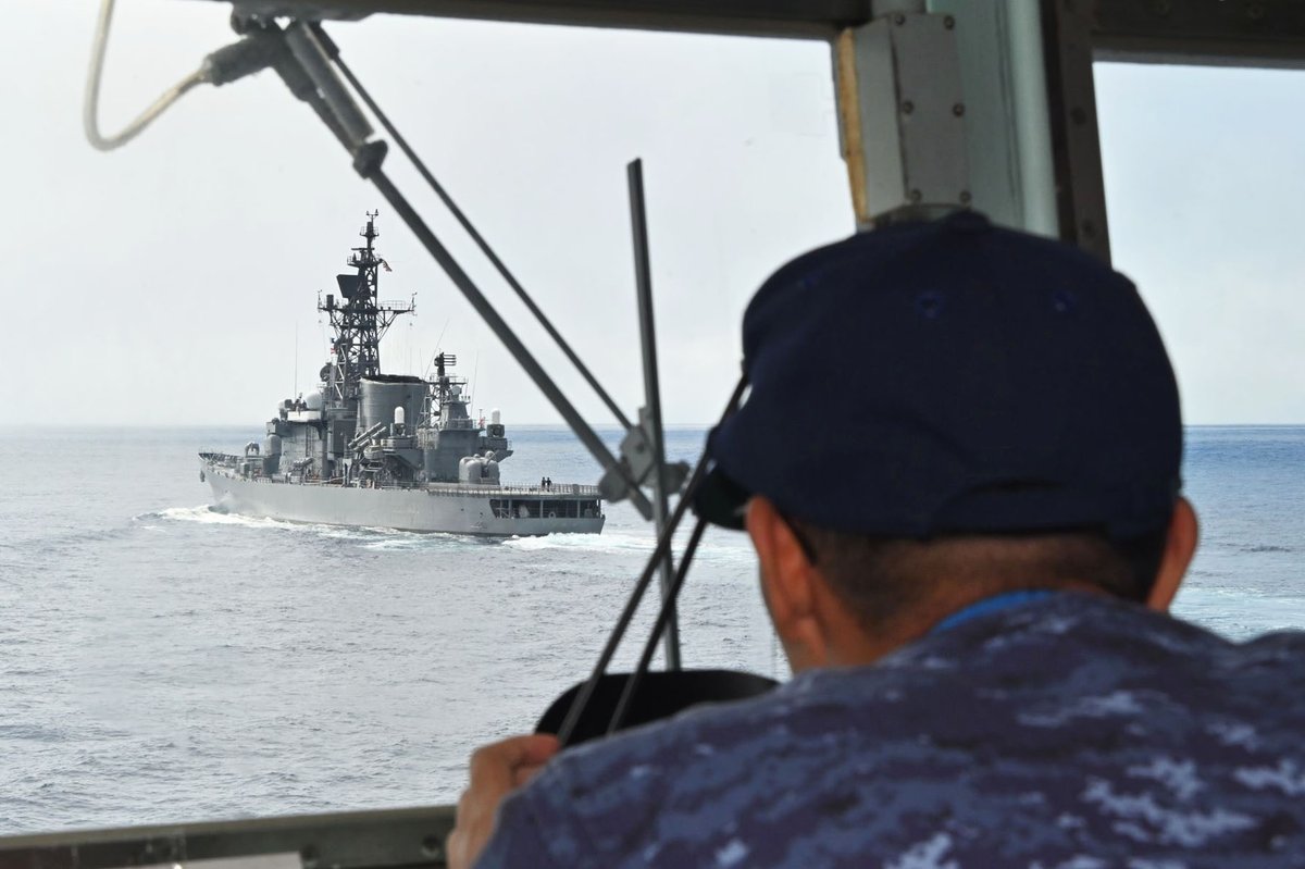 🌊太平洋航海中🌊 訓練風景をお届けします😊 #練習艦隊 #遠洋練習航海