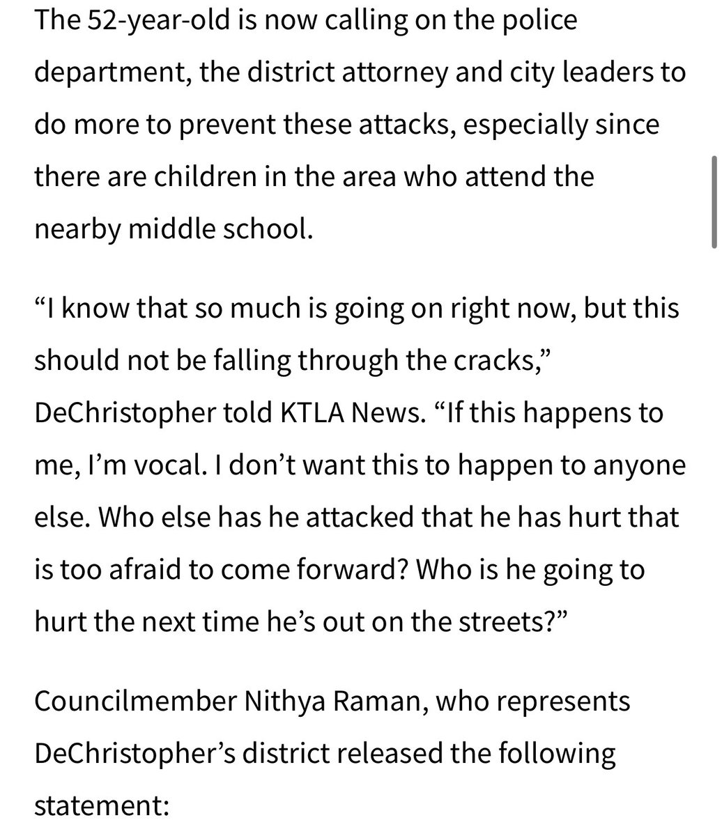 samyebri's tweet image. This is LA under Karen Bass and socialist police defunders like Nithya Raman - Angelenos being bludgeoned nearly to death next to a school while Nithya doesn't express outage, concern or empathy.