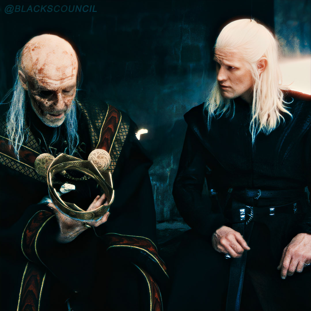 blackscouncil's tweet image. “I never wanted it. I was right not to, all that pain it caused.. It crushes whoever wears it.”
— Viserys Targaryen, 02x07