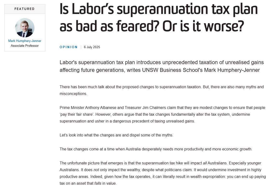 How bad is Labor's superannuation tax plan? Find out more here: businessthink.unsw.edu.au/articles/labor…