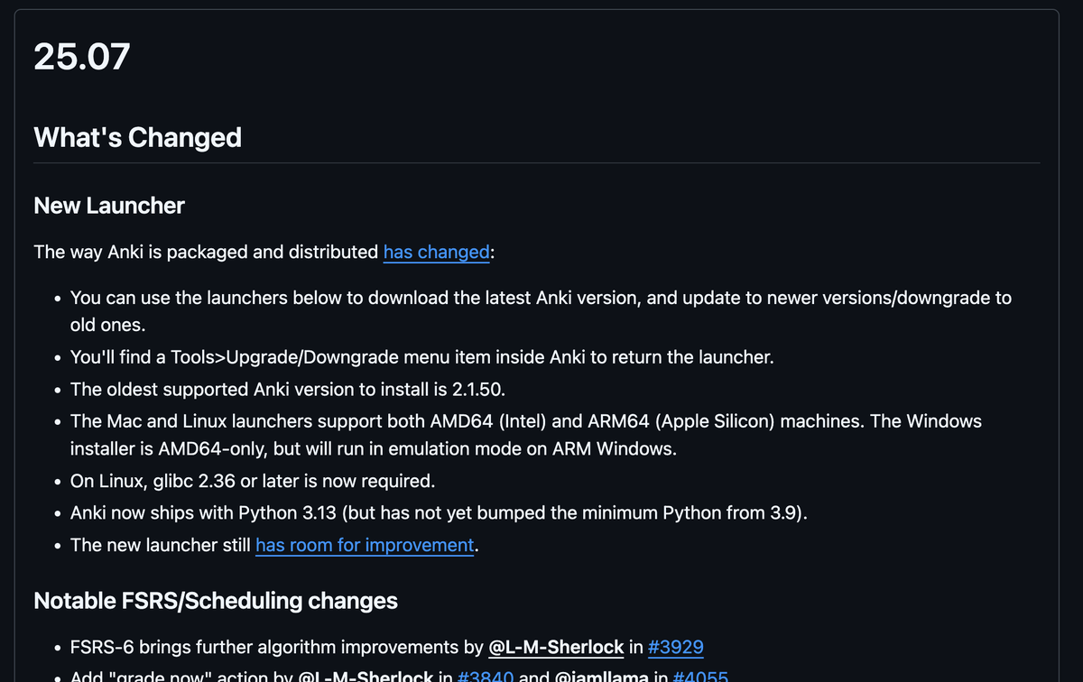 #Anki 这招太狠了，直接给用户分发个 launcher + 下载源码(?)来避免每次更新要下载整个打包的动态链接的 Qt 的体积，venv 都出来了