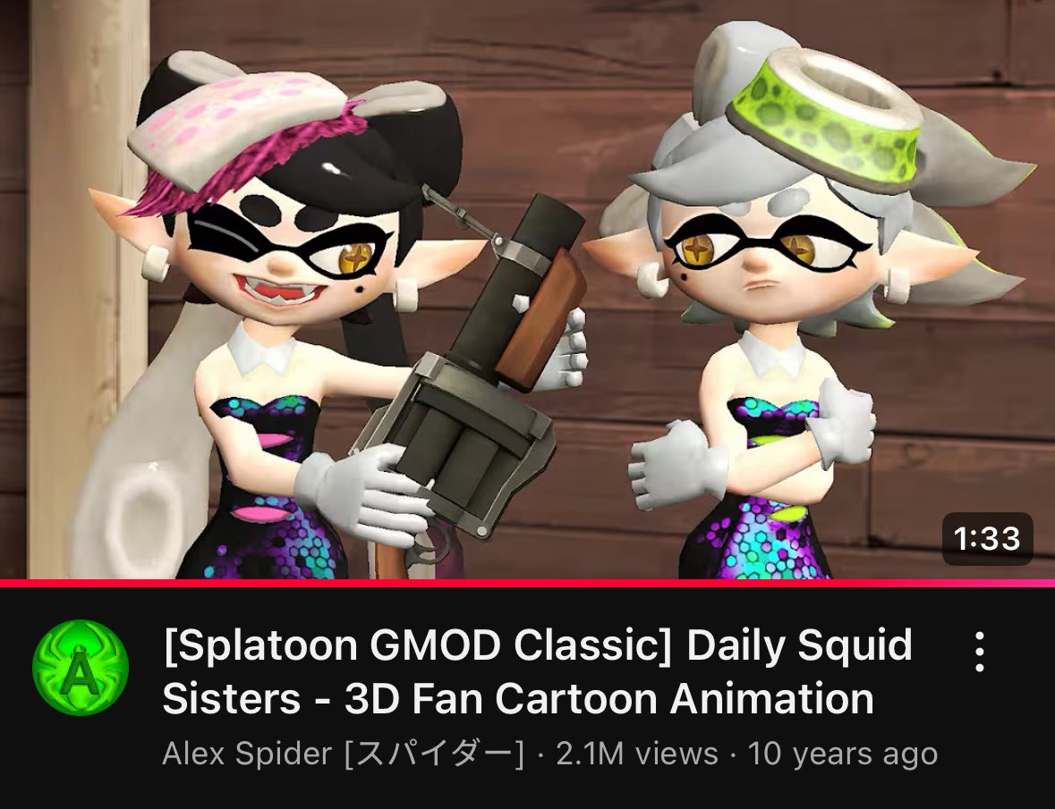 [LATE] On July 4, 10 years ago, <a href="/AlexSpider_25/">Alex Spider [スパイダー]</a> posted Daily Squid Sisters, widely considered to be the first Splatsource video.

Idk how tf we made it this far but to all you amazing creators who aren’t weirdos and continue to evolve every day, happy anniversary! 🥳 #splatoon