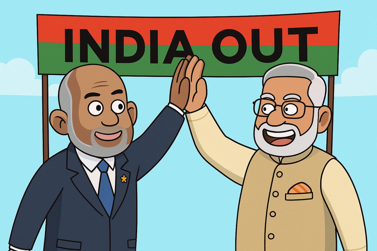 Dr.Ahmed Haseen Ali (@ahmedhaseenali) on Twitter photo Indian PM <a href="/narendramodi/">Narendra Modi</a> seems to have learned the U-turn game from President <a href="/MMuizzu/">Dr Mohamed Muizzu</a> himself — now heading to Maldives’ Independence Day on July 26 to greet the same “India Out” government that rose by bashing India. Politics really is something. 🇮🇳🇲🇻 Indian PM <a href="/narendramodi/">Narendra Modi</a> seems to have learned the U-turn game from President <a href="/MMuizzu/">Dr Mohamed Muizzu</a> himself — now heading to Maldives’ Independence Day on July 26 to greet the same “India Out” government that rose by bashing India. Politics really is something. 🇮🇳🇲🇻