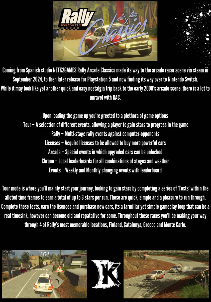 TheDiRTKiCKERS's tweet image. Its here 👌
Our review of Rally Arcade Classics
A huge thank you to @NETK2GAMES for the review copies. 
Drop them a follow 
Drop this a like and RT 
Go grab your copy now
Cheers Legends! 🫶