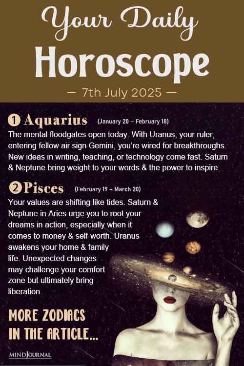 🔮 Daily Horoscope: July 7, 2025 – How will the stars shape your day? Find out now! ✨

Read more here⬇️
themindsjournal.com/news/daily-hor…

#DailyHoroscope #ZodiacUpdate #AstroVibes #MindJournal #JulyHoroscope