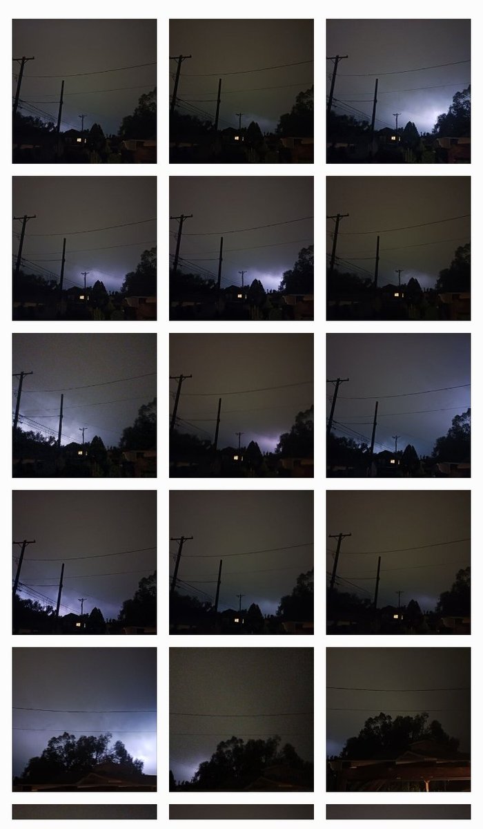 Had torrential rain for about 2 hours then the whole horizon E to W just started flickering with lightning. So fast I just held up my crap phone and started clicking and almost every shot is lit. Never seen that before here.