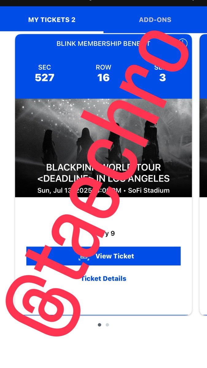 taechro's tweet image. Selling BLACKPINK LA DAY 2 tickets for Sofi!
2 tickets section 527, row 16, seats 3-4
Dm if interested! Selling for $70 each (below fv)