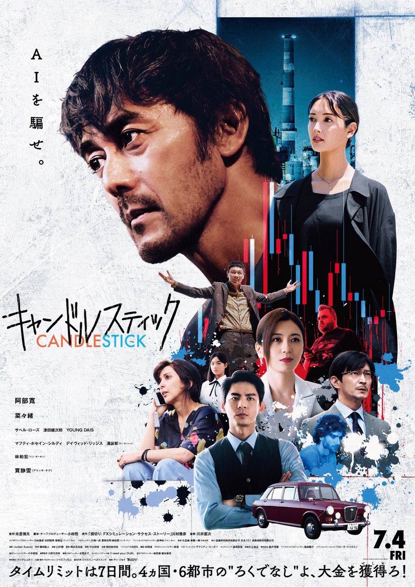 ˗ˏˋ📈　7/4（金)公開 　📉ˎˊ˗
 ˗ˏˋ「#キャンドルスティック」ˎˊ˗

米倉強太監督の舞台挨拶付上映、開催決定🤸‍♀️🤸‍♂️
全国5劇場にて！

初の長編映画としてメガホンをとった監督が
舞台挨拶にて何を語るのか、注目です💡

❶7/11（金） 16:45の回
🏢１０９シネマズ二子玉川（109cinemas.net/futakotamagawa/）