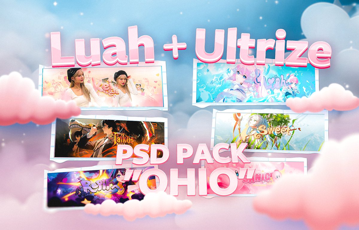 ultrize x @luahtv PSD Pack "OHIO"
giving away a free copy every 10 rts💙
payhip.com/b/na948