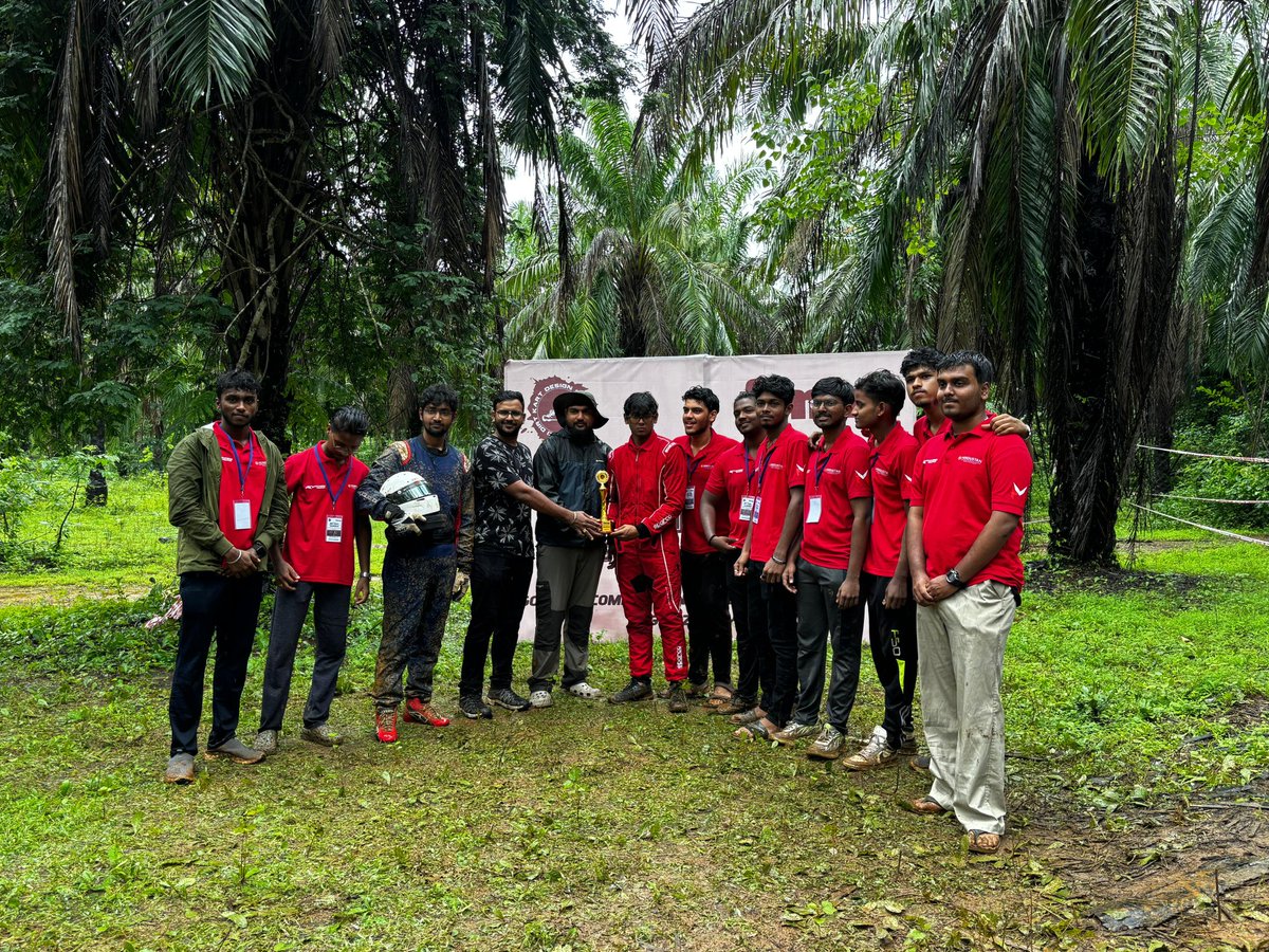 AutodeptHits's tweet image. 🎉 Kudos to Team Spitfire Racing from HITS! 🏁
Your outstanding performance at the Dirt Kart Design Challenge 2025 in Goa, organized by FMAE, Secured Second Position in Skid Pad Event and Vehicle Design.

#TeamSpitfireRacing #HITS #DKDC2025 #FMAE #EngineeringExcellence #GoKart