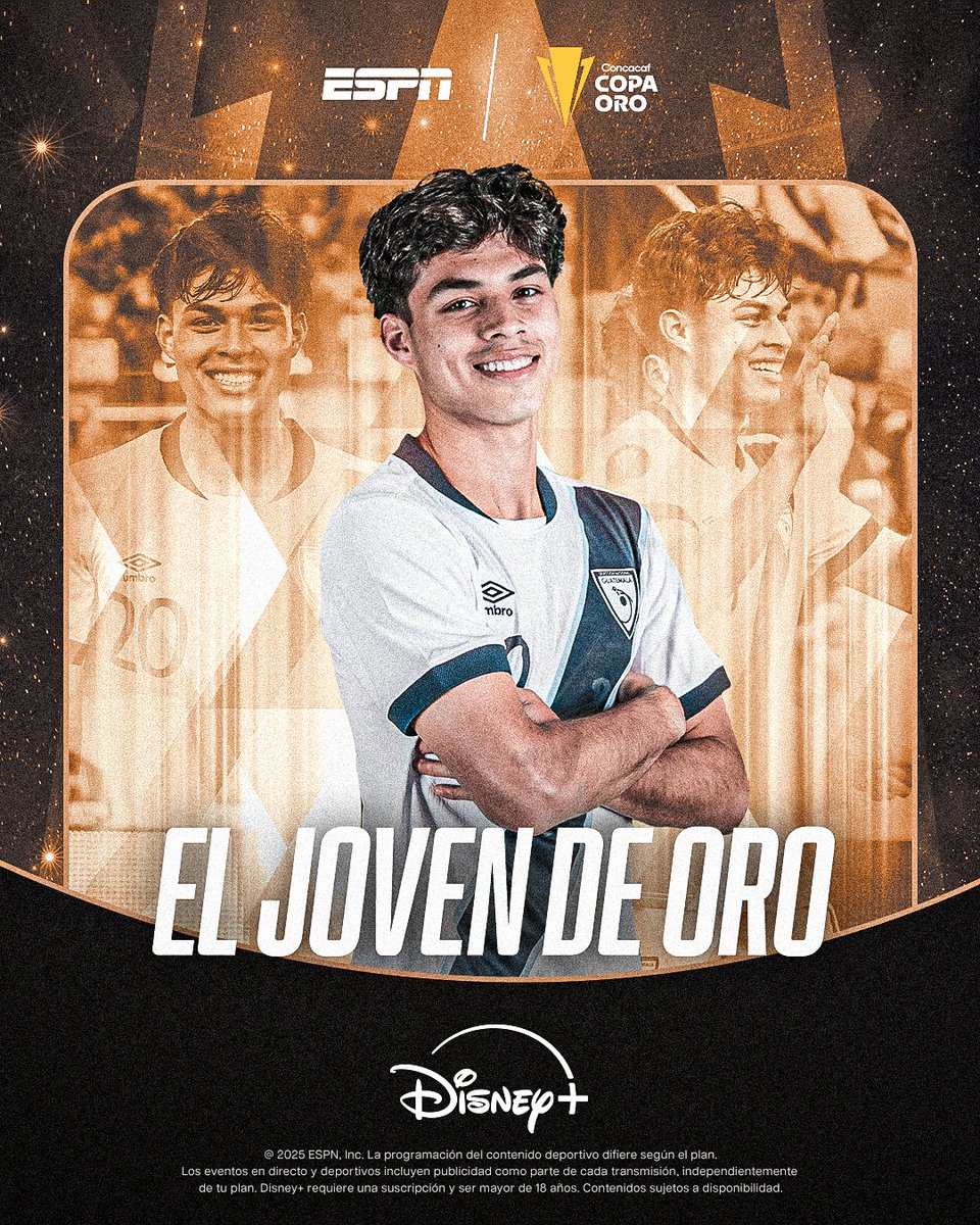 ESPN_CENAM's tweet photo. 🇬🇹🤩 EL FUTURO DE GUATEMALA SE VE BRILLANTE 🔥 

Olger Escobar fue el ganador del Jugador Joven de la #CopaOro por su gran papel en una participación histórica con La Bicolor.⭐️ 

¡RECUERDEN EL NOMBRE!

📺 Viviste TODA la #CopaOro en #DisneyPlus https://t.co/yF5zHthqFN
