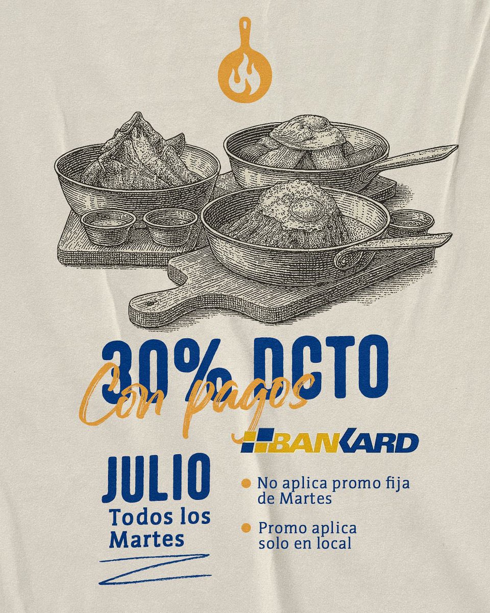Todos los martes de Julio con #bankard del <a href="/BcoBolivariano/">Banco Bolivariano</a> 
30% de descuento 🎉