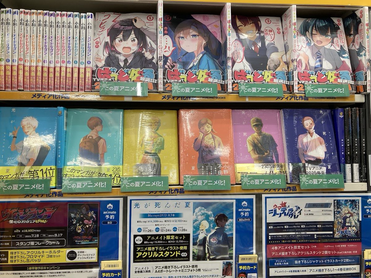 【特典7種付】光が死んだ夏 1-4巻 帯あり ツタヤ アニメイト【匿名配送】 光が死んだ夏』7巻が7/4発売、アニメイトではフェアも開催