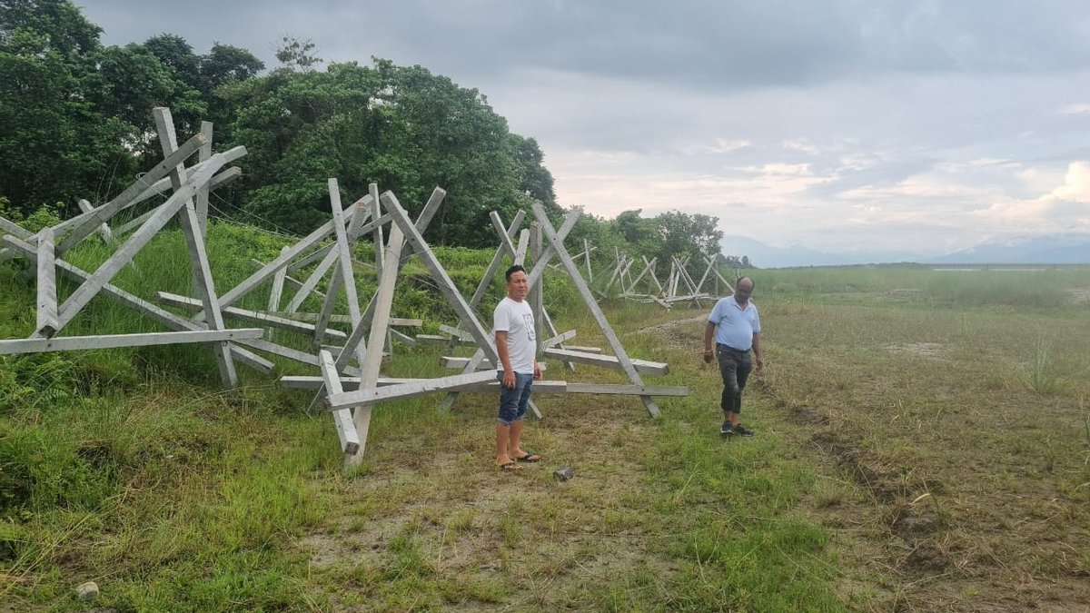 PSC porcupine works are being executed under the flood drill at Nangalbhanga village on the right bank of River Nangalbhanga, under Chirang WR Division.

A proactive measure to strengthen vulnerable riverbanks and minimise erosion risks.