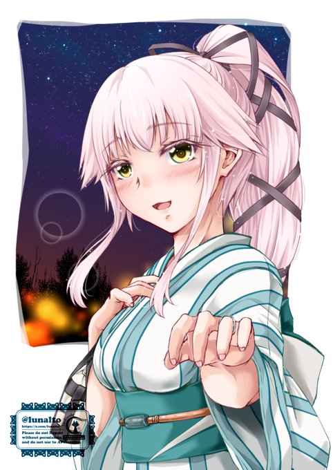 # ポニーテールの日 ポニーテール→夏→浴衣→