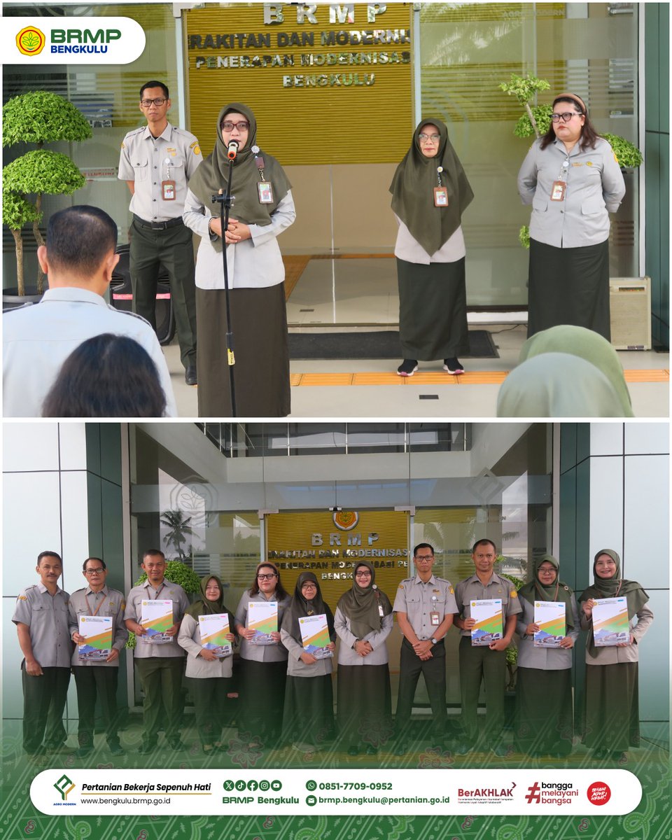 Brmp_Bengkulu's tweet image. #SemangatPagi #FrenSIP

Mengawali Aktifitas, BRMP Bengkulu Melaksanakan Apel Pagi
facebook.com/share/1PLJjp4x…

#brmpuntukindonesia 
#agromodern
#brmpkementan
#kitapastilebihbaik
#pertanianmajumandirimodern
#JagaPanganBiarAman
#swasembadapangan
#luastambahtanam