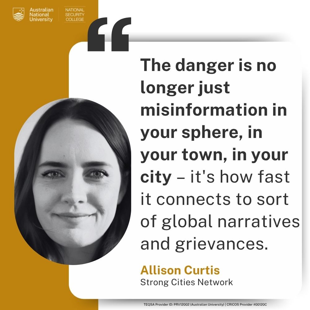 ANU National Security College (@nsc_anu) on Twitter photo New podcast🎙️
What are some of the challenges societies face because of dis- and #misinformation during disaster response?
Jodie Wrigley, Anthony Bradstreet, and Allison Curtis join <a href="/DavidMAndrews/">David M. Andrews</a> to discuss the cost of these challenges.
Listen now👇
tinyurl.com/bd786h8h New podcast🎙️
What are some of the challenges societies face because of dis- and #misinformation during disaster response?
Jodie Wrigley, Anthony Bradstreet, and Allison Curtis join <a href="/DavidMAndrews/">David M. Andrews</a> to discuss the cost of these challenges.
Listen now👇
tinyurl.com/bd786h8h