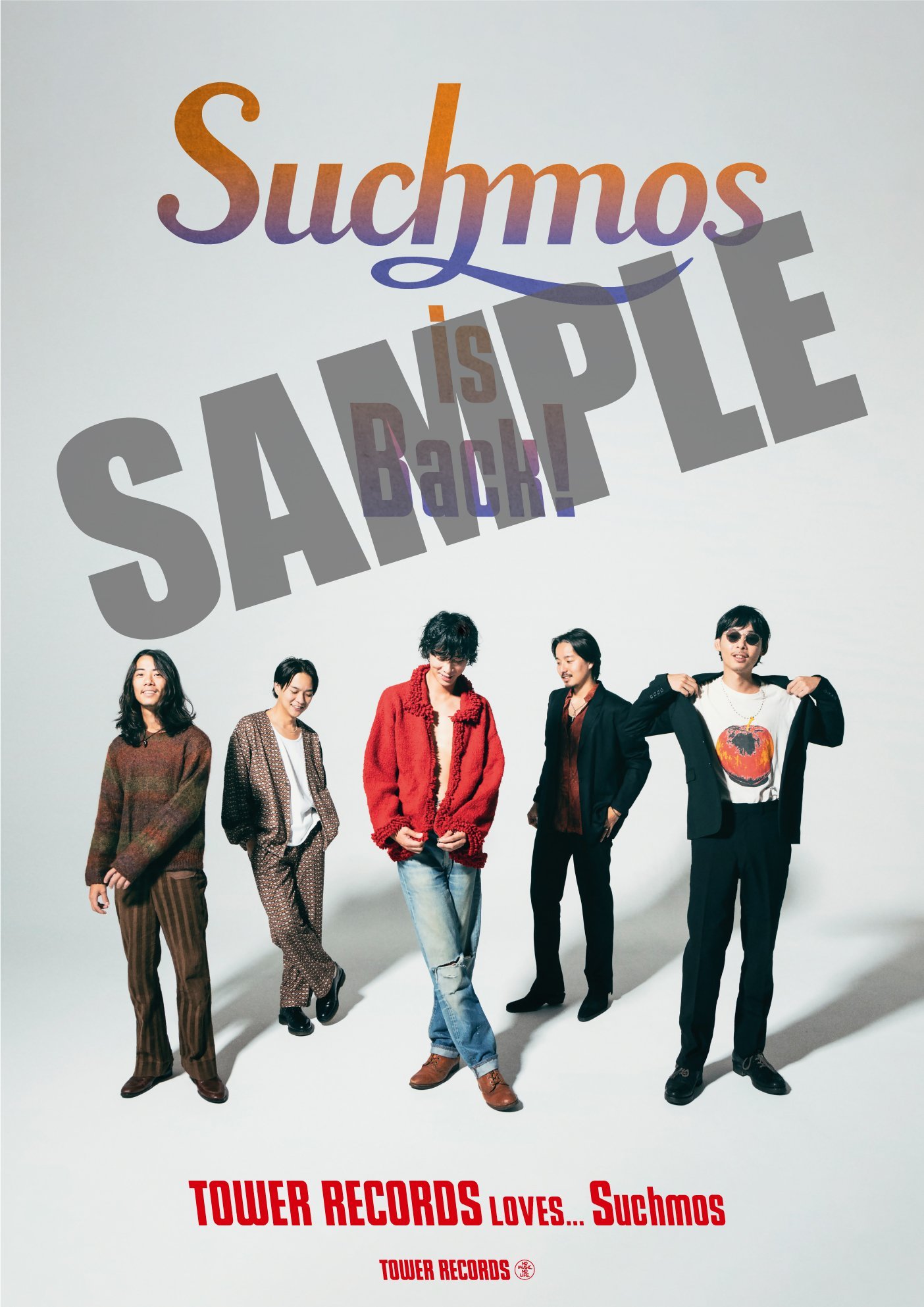 suchmos 　A2ポスター　サイン入 A4額付き) サチモス Suchmos ①タワレコ ポスター風