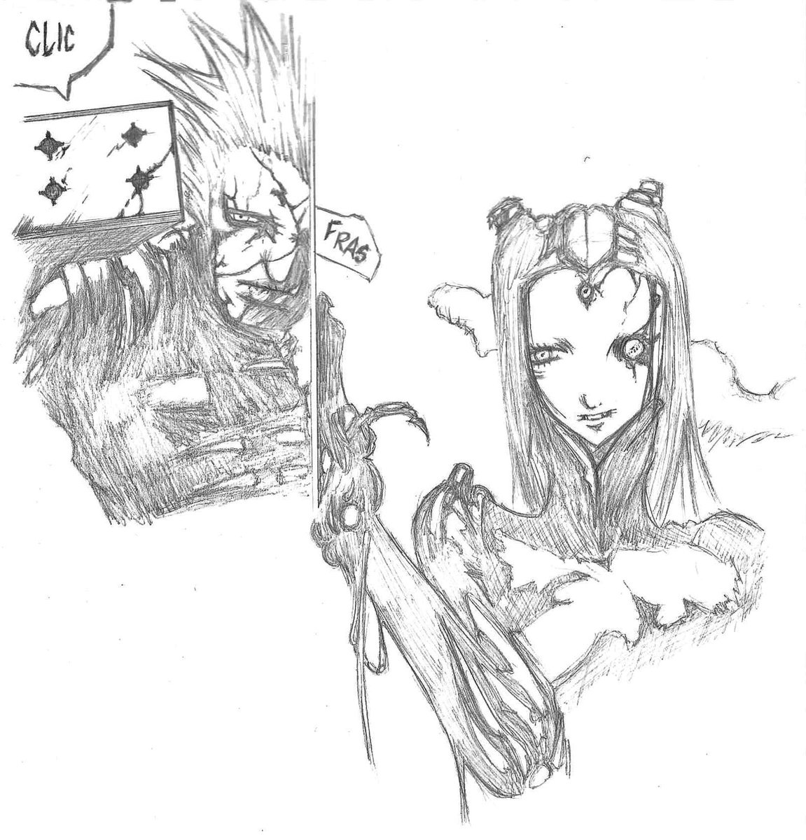 Zekst6's tweet image. Blame! New Sketch! Pcell vs Dhomochevsky

#blame #blamepcell #blamefanart #BlameDhomochevsky #drawing #draw #mangaart #dibujos #dibujolapiz #dibujo #anime #animefanart #Mangafanart