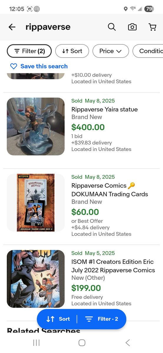 Damn. Two Yaira statues going for $400.00 on the secondary market. Ya hate to see it. If you want a discount on Rippaverse items just head on over to ebay. They're gonna need to screw up a few more books and hand out a few more 60% off coupons to keep up with the buyers remorse