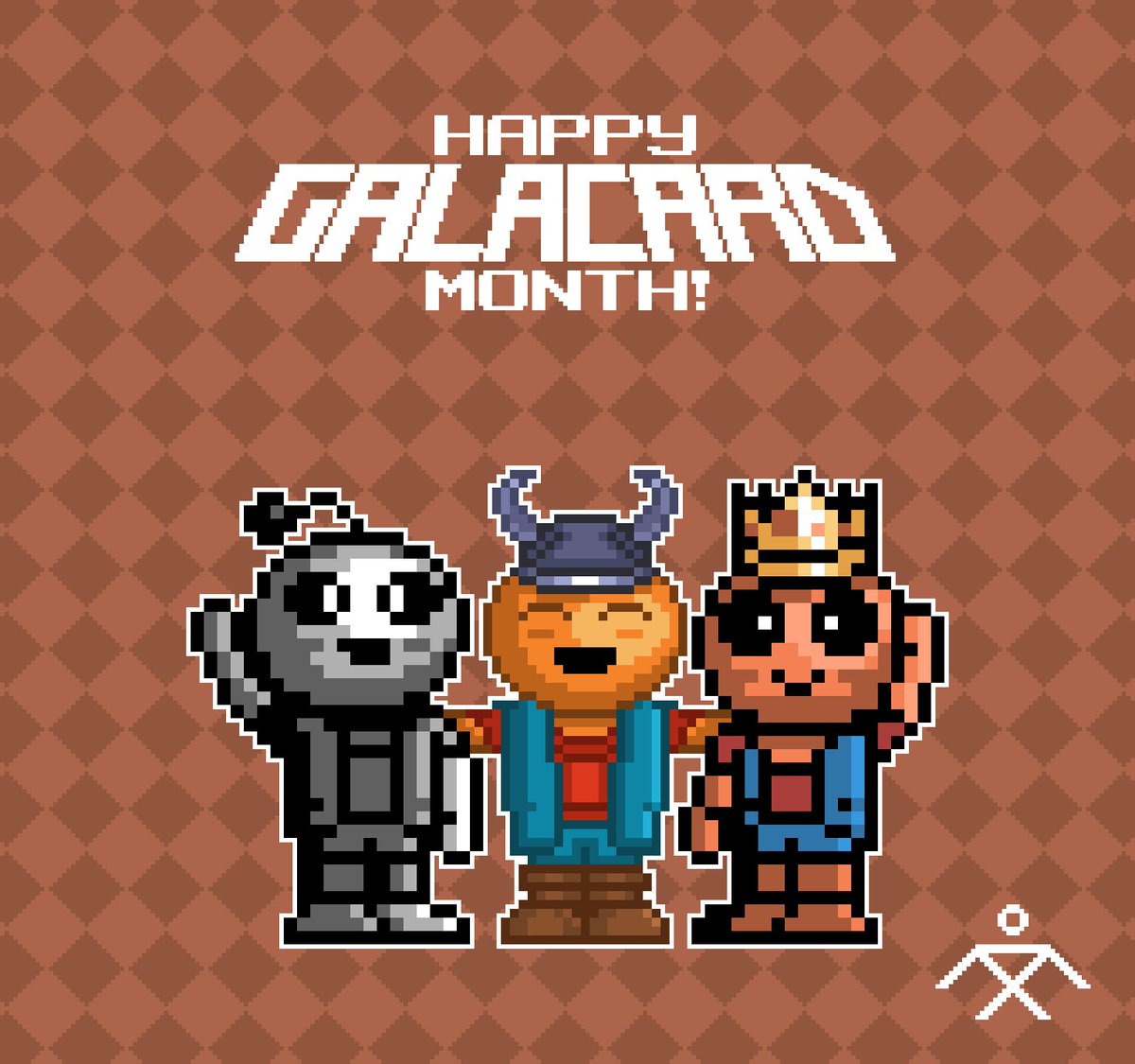 BipedalStudios's tweet image. In late July 2024, the original Galacard for Game Boy was released. In celebration, July has been declared Galacard Month! Here's some pixel art to kick it off. This artwork is now being used as the cover for the Ackian Archives album as well.
#pixelart #retro #homebrew