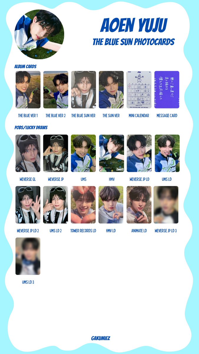 250707 UPDATE aoen the blue sun photocard wishlist template YUJU