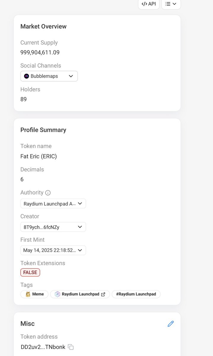 Okay just also checked this one. All the coin created on bonk was bonded. This fat Eric still not bonded yet.

$Kori at 17.5M

$Eric still at 17k

This might be a good entry and good gamble let’s see

DD2uv2DSTJCLWkxpXUeckqn2zhCXFcQHmc6BGZTNbonk