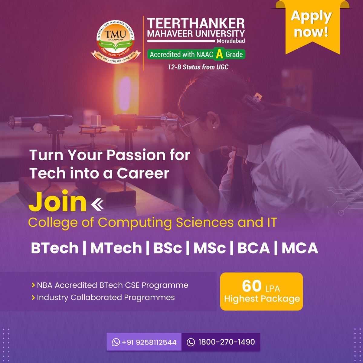 Tmumbd's tweet image. At TMU’s College of Computer Sciences & IT, your learning evolves with technology itself. You’ll explore the endless possibilities of AI, big data, IoT, and more, all while collaborating with peers who share the same passion as you for discovery.
#TMU #computerengineering