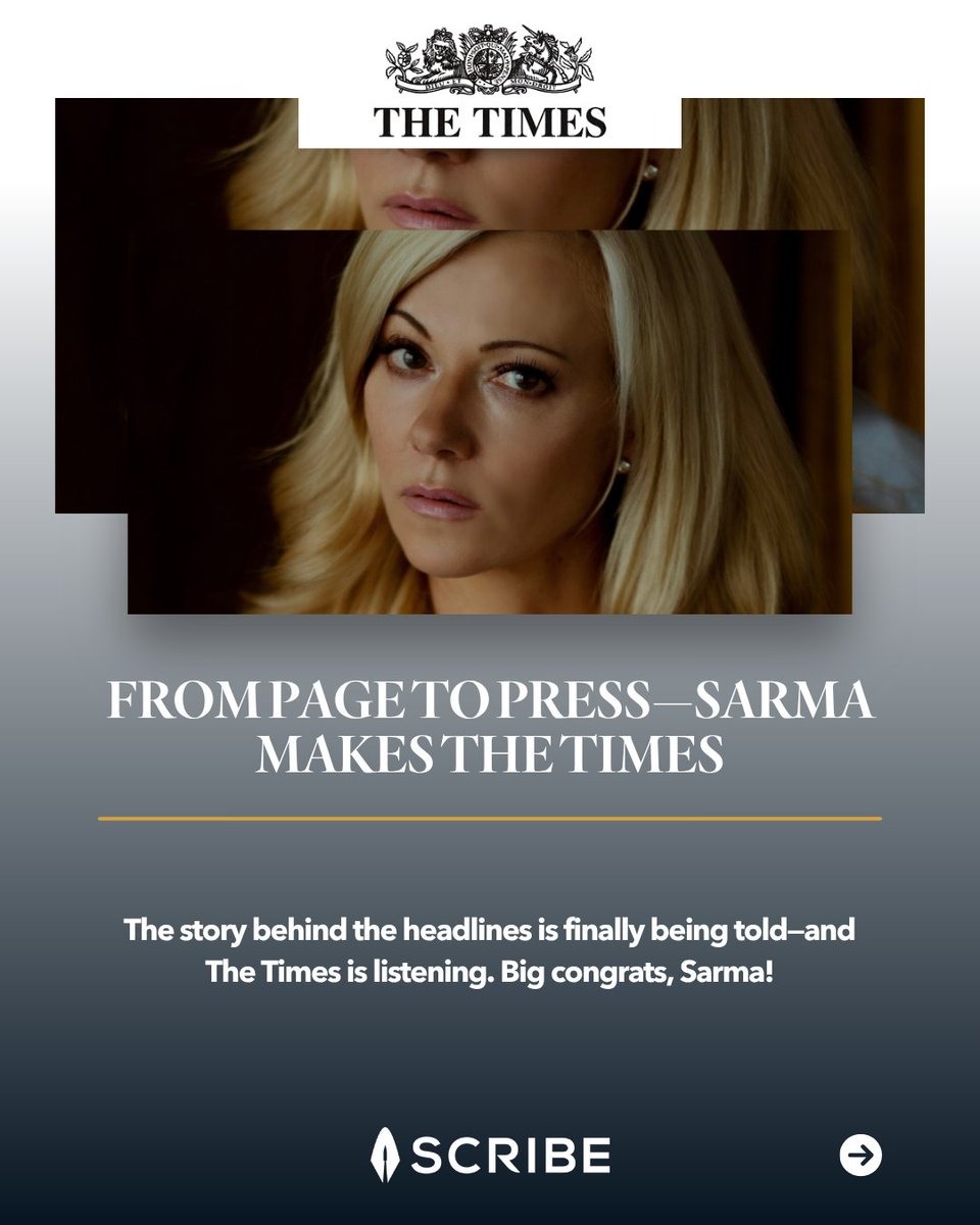 scribemediaco's tweet image. Congratulations to Scribe author Sarma Melngailis (@sarma) on being featured in @thetimes!
This powerful piece revisits her story—beyond the headlines and viral documentaries—to the hard truths, personal reflections, and clarity she shares in her book.
We’re proud to support…