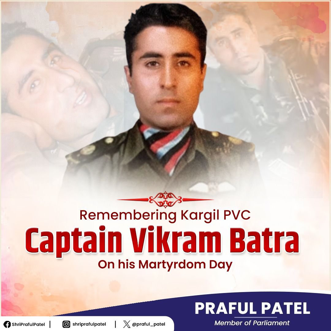 Remembering the braveheart Captain Vikram Batra (PVC) on his martyrdom day. Your valor and sacrifice will never be forgotten.

#CaptainVikramBatra