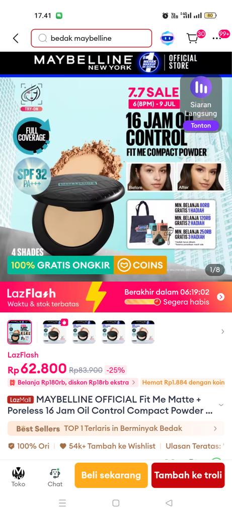 plissssss kalian wajib banget deh merapat ke lazada 7.7 sale soalnya ada Berkarung Karung Promo Beauty dan ada voucher bonus hingga 500 ribu dan extra brand voucher 10% 
s.lazada.co.id/s.Z12GIs