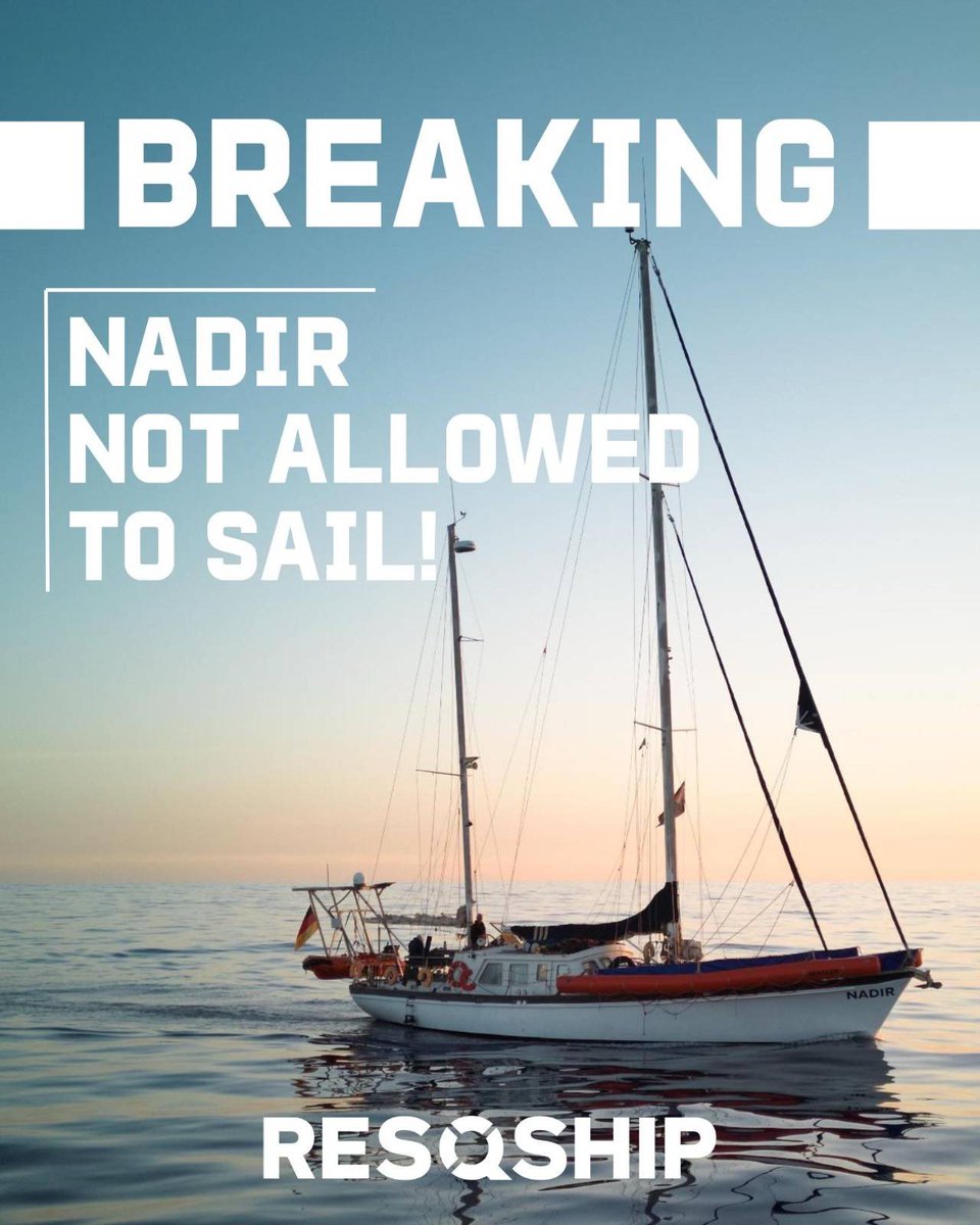🚫Per la seconda volta in un mese, le Autorità Italiane impediscono alla barca a vela #Nadir di salpare: stavolta dopo che ha soccorso e sbarcato sabato a Lampedusa 59 persone.

Continua il tentativo del governo di intralciare arbitrariamente il soccorso civile nel #Mediterraneo.