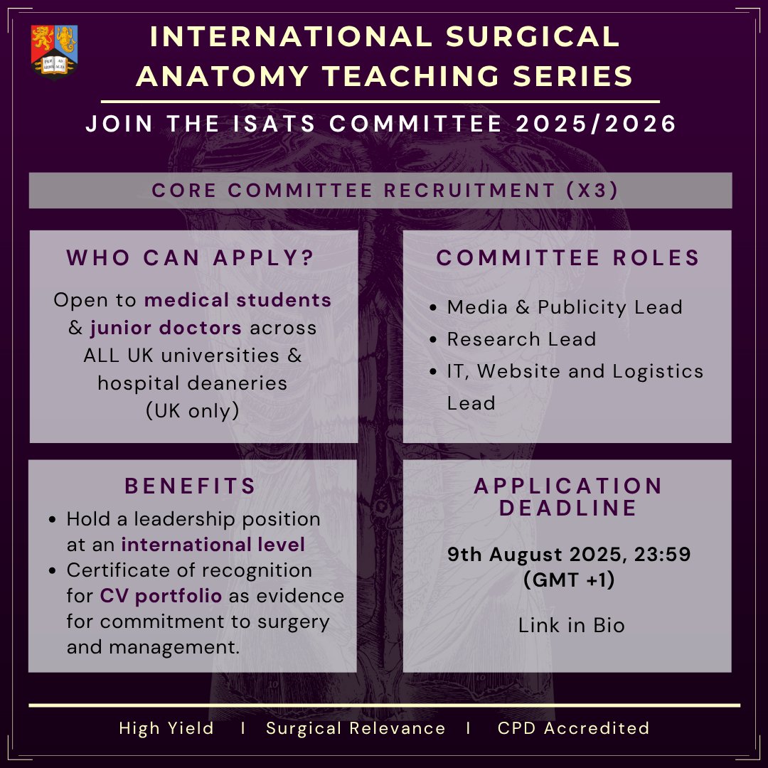 🌍💜 ISATS is back for another year! Would you like to join our committee? Applications are now open and will close 9th August GMT +1. All the information can be found via our link tree in our bio! 🌍💜

🔗Apply using the link in our linktree