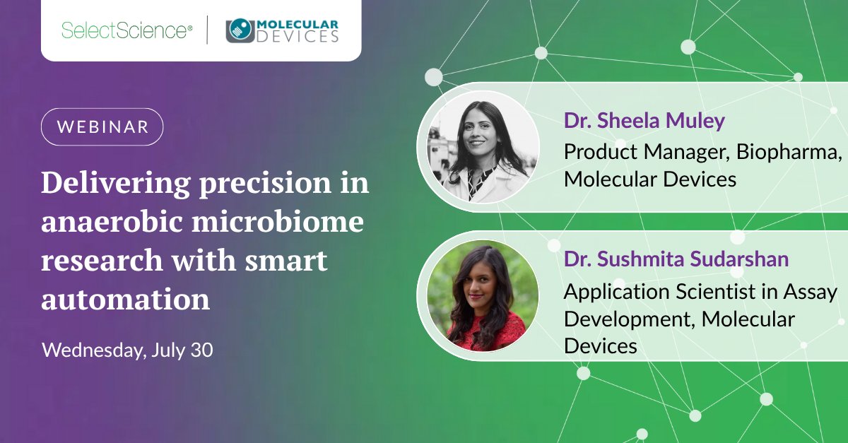 SelectScience (@selectscience) on Twitter photo Join <a href="/moldev/">Molecular Devices</a> experts Dr. Sheela Muley and Dr. Sushmita Sudarshan in this upcoming webinar as they share insights on how automated workflows improve reproducibility, reduce manual strain, and increase throughput in microbiome R&D.
Register now: eu1.hubs.ly/H0lr34S0 Join <a href="/moldev/">Molecular Devices</a> experts Dr. Sheela Muley and Dr. Sushmita Sudarshan in this upcoming webinar as they share insights on how automated workflows improve reproducibility, reduce manual strain, and increase throughput in microbiome R&D.
Register now: eu1.hubs.ly/H0lr34S0