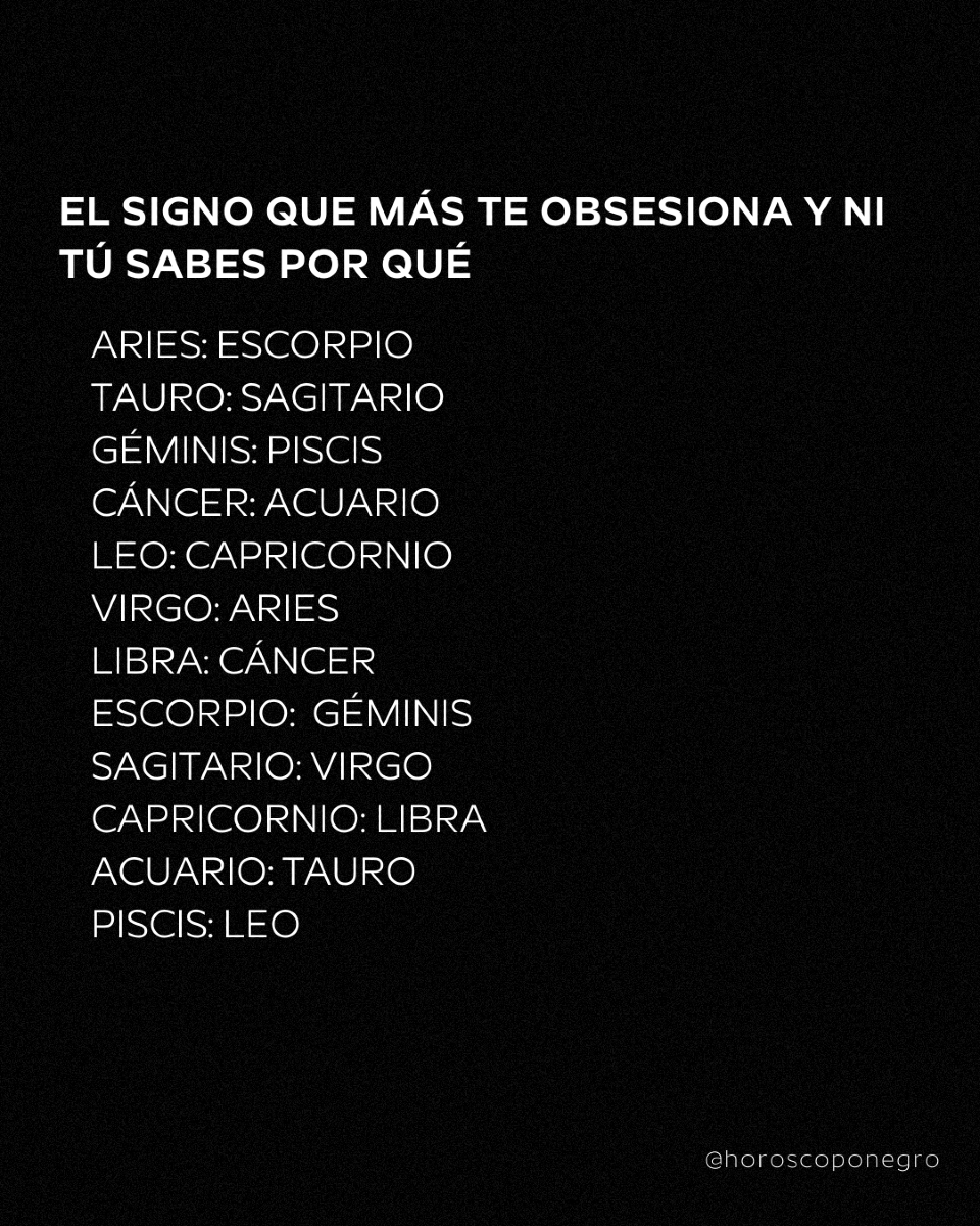horoscoponegro's tweet photo. El signo que más te obsesiona y ni tú sabes por qué 🔮 https://t.co/eoH1AcbiiL