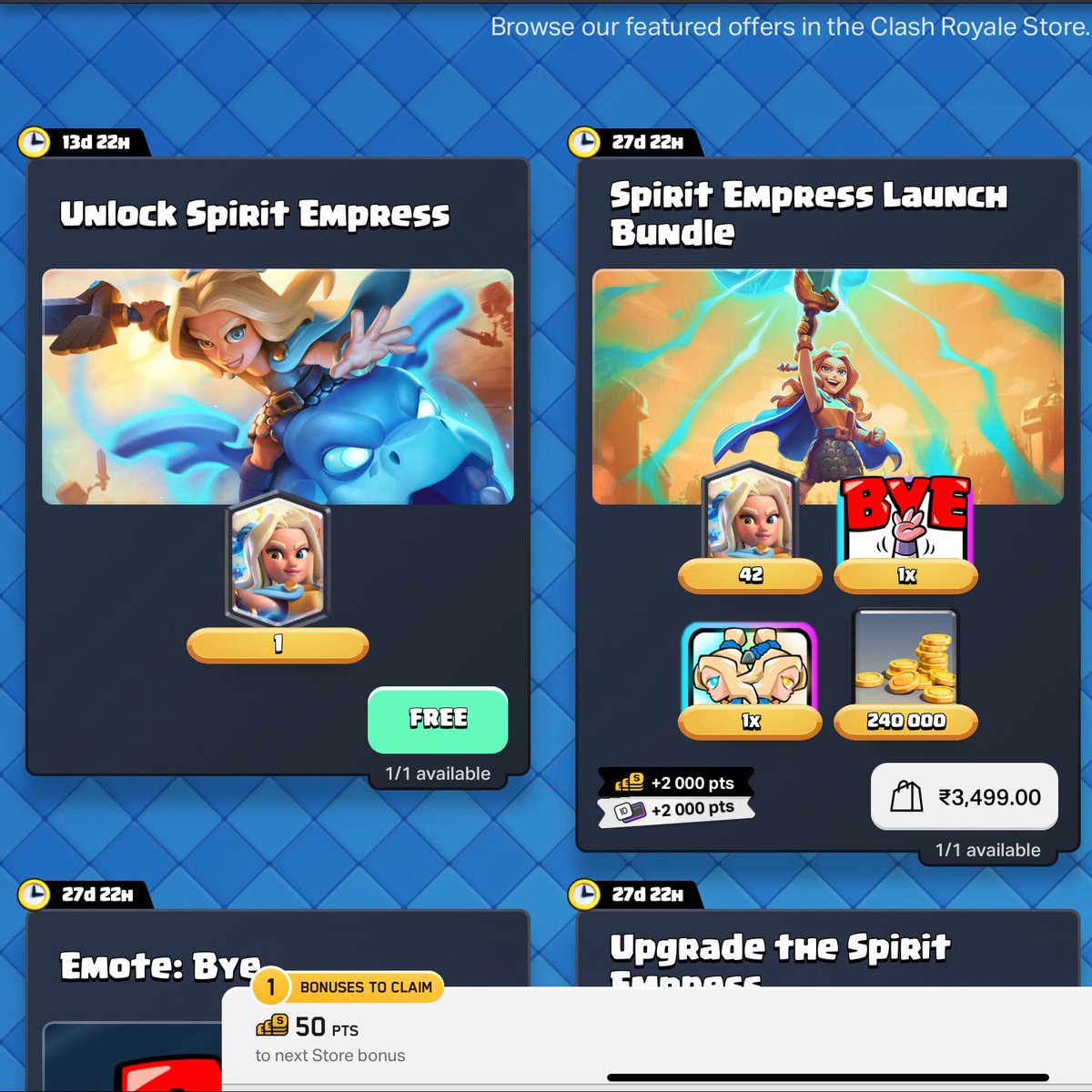 Step 1 - Click on This Link - store.supercell.com/en?boost=RSCLA…

Step 2 - Go To Clash Royal Section 
Step 3 - click on Unlock Spirit Empress To Claim it
Step 4 - after Redeem it will be automatically transferred to your account. 

#ClashRoyale