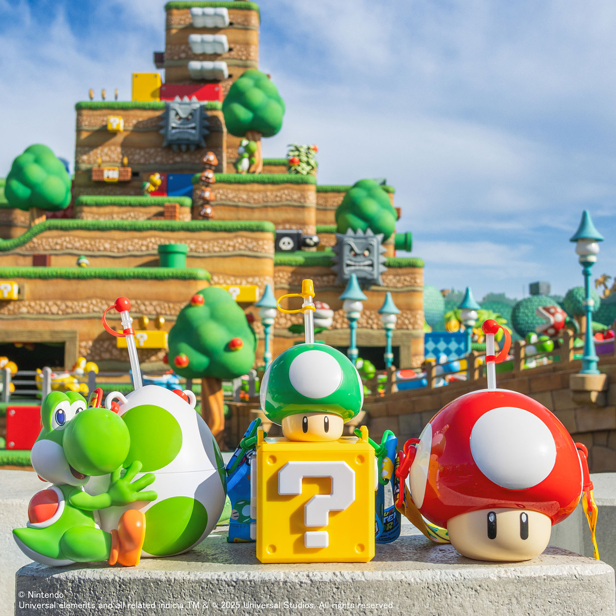 USJ マリオ　ヨッシー　ドリンクボトル　2個 USJ マリオ ヨッシー ドリンクボトル 2個の通販 by ツインズshop