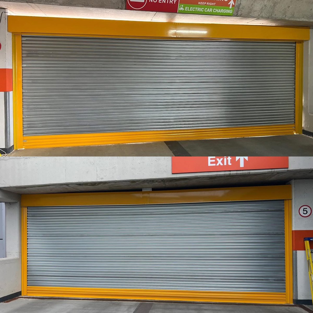 Roller shutter we recently installed on the entrance to the top floor of St Stephen’s carpark.

We have worked through the night to install shutters, fencing and barriers to this busy shopping centre, keeping disruption to a minimum.