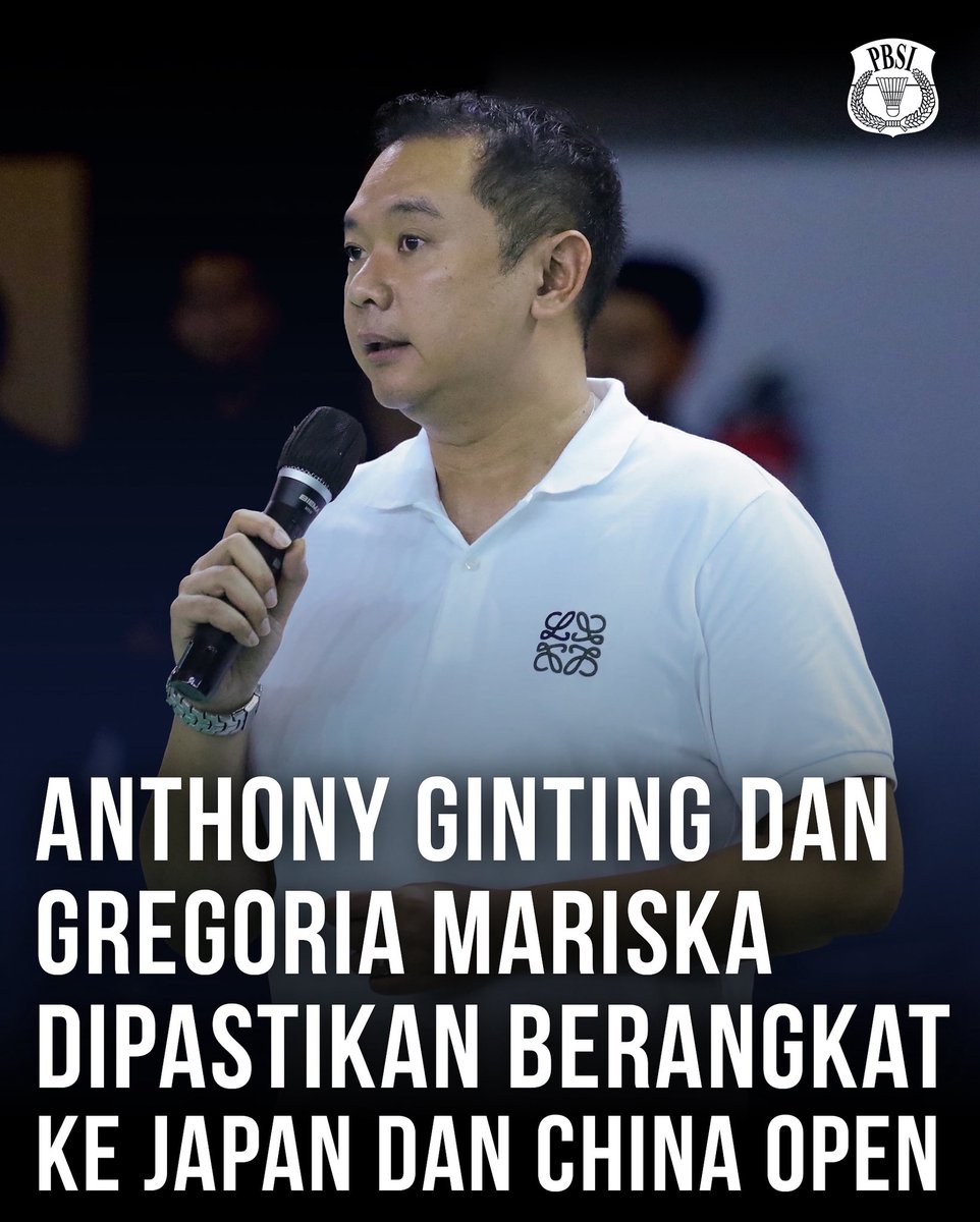 PBSI mengonfirmasi Anthony Sinisuka Ginting dan Gregoria Mariska Tunjung akan berangkat menuju Japan dan China Open 2025.

Menurut Kabid Binpres Pelatnas Eng Hian, Anthony dan Gregoria siap turun di turnamen tersebut setelah melihat kesiapan kedua atlet tersebut dari