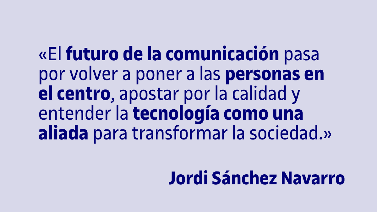 UOC Estudis InfoCom (@uocinfocom) on Twitter photo 🗨️"El futuro de la #comunicación pasa por volver a poner a las personas en el centro, apostar por la calidad y entender la tecnología como una aliada para transformar la sociedad".
🗣️Hablamos con Jordi Sánchez Navarro, director de <a href="/UOCinfocom/">UOC Estudis InfoCom</a> y coordinador de <a href="/GameRecerca/">GameRecerca</a>. 🗨️"El futuro de la #comunicación pasa por volver a poner a las personas en el centro, apostar por la calidad y entender la tecnología como una aliada para transformar la sociedad".
🗣️Hablamos con Jordi Sánchez Navarro, director de <a href="/UOCinfocom/">UOC Estudis InfoCom</a> y coordinador de <a href="/GameRecerca/">GameRecerca</a>.