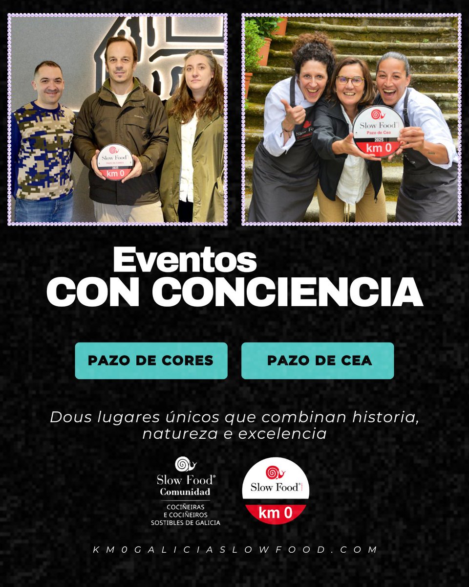Slow Food Compostela 🐌 (@slowcompostela) on Twitter photo 🌿 Galicia con sabor a tradición e compromiso 🌿
O 𝐏𝐚𝐳𝐨 𝐝𝐞 𝐂𝐞𝐚 e <a href="/pazodecores/">Pazo de Cores</a>, foron recentemente recoñecidos como espazos #KM0 e, por iso, son os lugares ideais para celebrar os teus eventos sostibles este verán nun entorno con historia, natureza e autenticidade. 🌿 Galicia con sabor a tradición e compromiso 🌿
O 𝐏𝐚𝐳𝐨 𝐝𝐞 𝐂𝐞𝐚 e <a href="/pazodecores/">Pazo de Cores</a>, foron recentemente recoñecidos como espazos #KM0 e, por iso, son os lugares ideais para celebrar os teus eventos sostibles este verán nun entorno con historia, natureza e autenticidade.