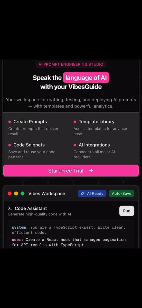 BunsDev's tweet photo. Testing in production, so here’s a whole free month for any risk-takers ✨ 

Consider yourselves “beta-testers” 👨🏼‍💻👩🏻‍💻 

Use the code below for 30 days of PRO for FREE — while supplies last…

👇🏼

“EARLYBIRD”

https://t.co/Fy72lv5O39

#vibesguide #buildinpublic #vibecoding https://t.co/OE8QI0DpFh