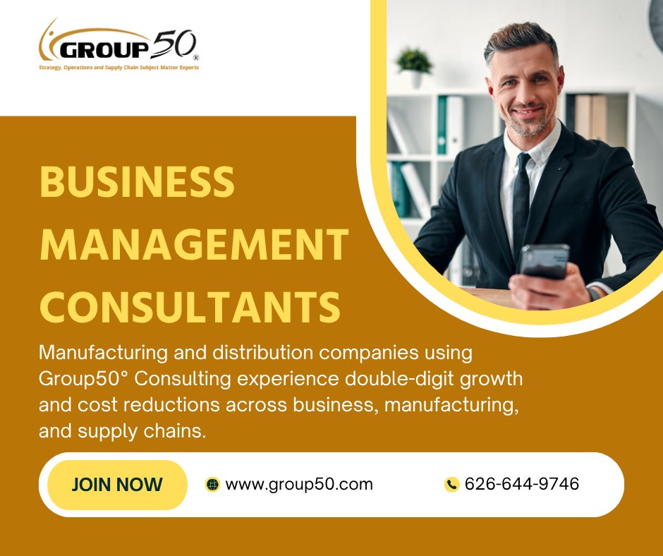 Transform your business with Group50®’s Business Management Consultants. Achieve growth and excellence in operations!

Explore more at: group50.com

#BusinessManagement #GrowthStrategy #GrowthStrategy #StrategicGrowth #SupplyChainManagement #group50consulting #Growth