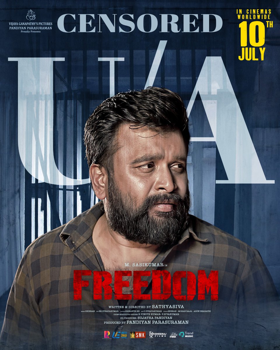 Troll_Cinema's tweet photo. #SasikumarDir's #Freedom censored U/A 🎥
Film Talks About Real incidents that happened in 1995 at Vellore Fort!
#FreedomFromJuly10 https://t.co/0jSLmDApmk