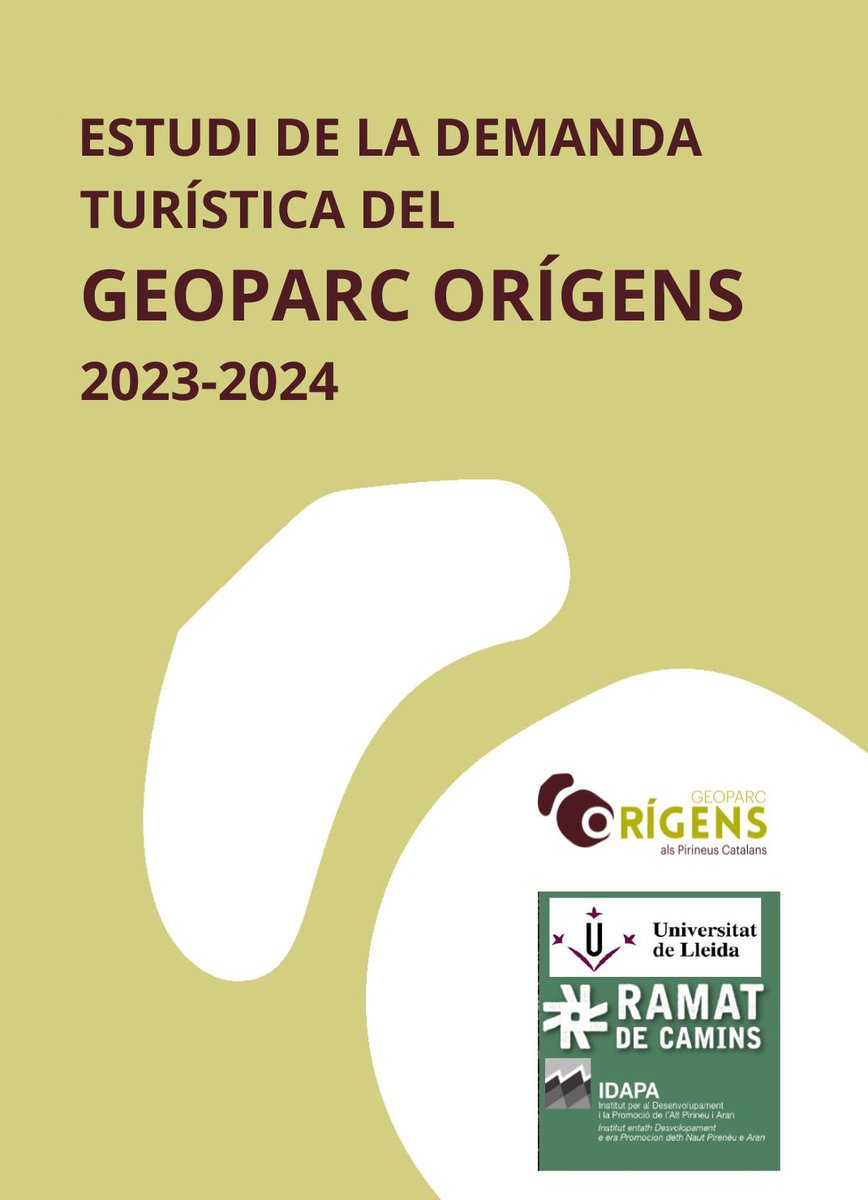 Geoparc Orígens (@geoparcorigens) on Twitter photo Us presentem l’ESTUDI DE LA DEMANDA TURÍSTICA DEL GEOPARC ORÍGENS 2023-2024
drive.google.com/file/d/1MlJ5p9…
<a href="/UdL_info/">Universitat de Lleida (UdL)</a> <a href="/SOMPirineu/">SOMPirineu - IDAPA</a> Us presentem l’ESTUDI DE LA DEMANDA TURÍSTICA DEL GEOPARC ORÍGENS 2023-2024
drive.google.com/file/d/1MlJ5p9…
<a href="/UdL_info/">Universitat de Lleida (UdL)</a> <a href="/SOMPirineu/">SOMPirineu - IDAPA</a>