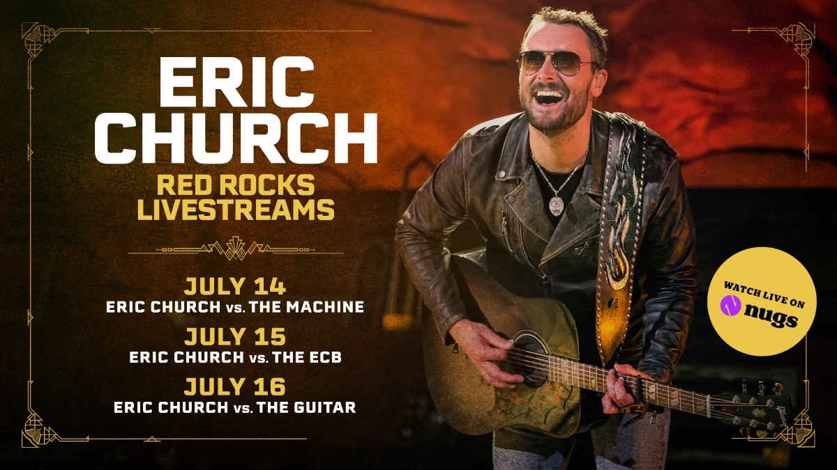 On 14-16 July, #EricChurch live-streams gigs via nugs.net.